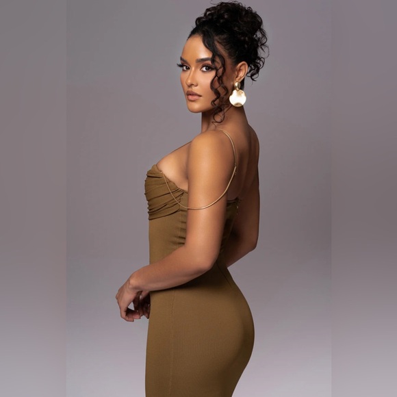 NWT Olive La Lune Drape Midi Dress - Picture 5 of 5